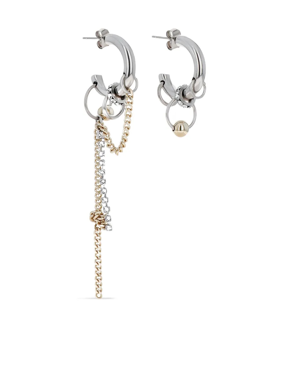 Justine ClenquetBoucles hoop chain-detail earrings | Farfetch (CN)