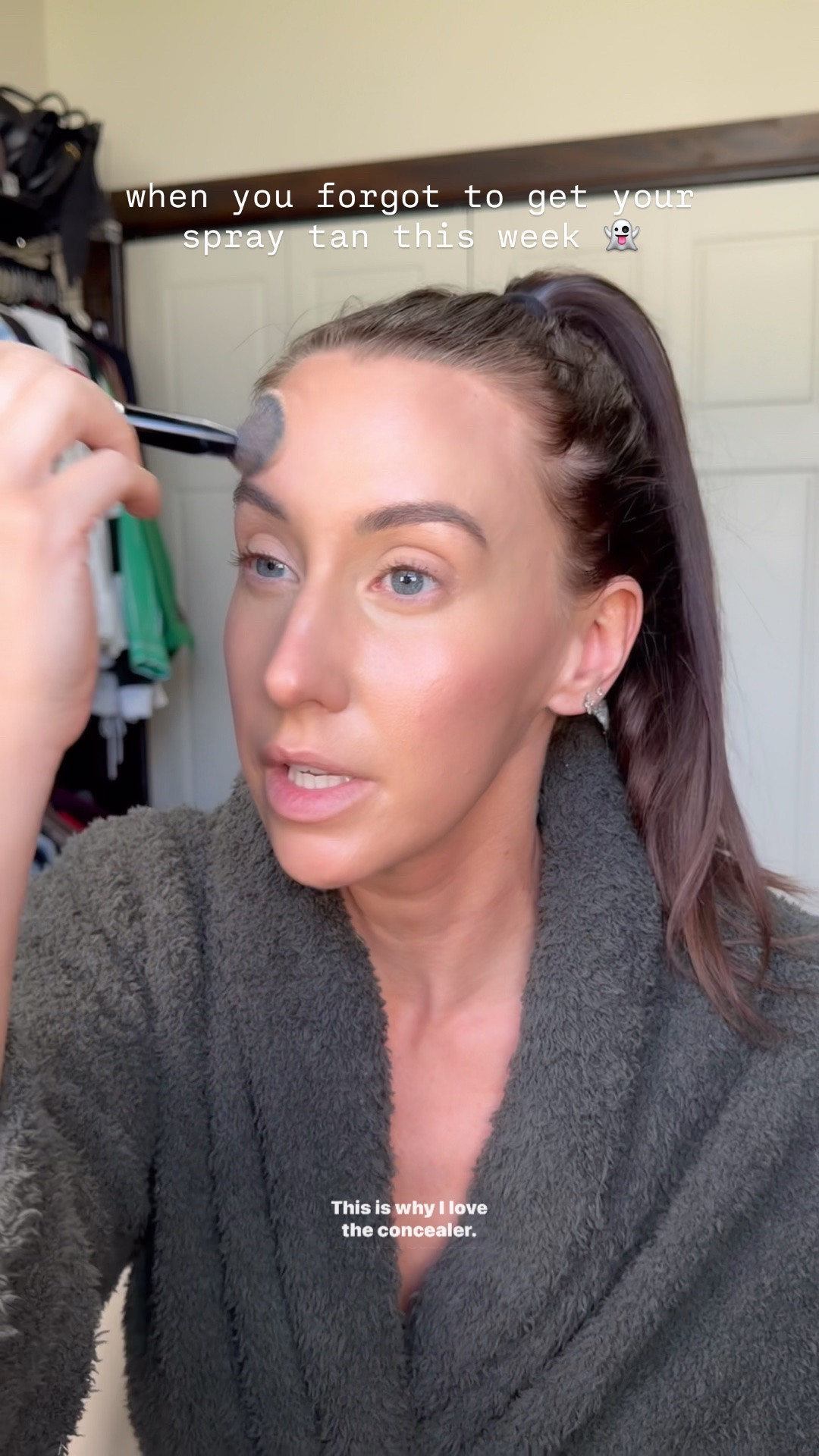 forgot to grab my spray tan this week  👻 

￼

#LTKgrwm #LTKmorningroutine #LTKBeauty