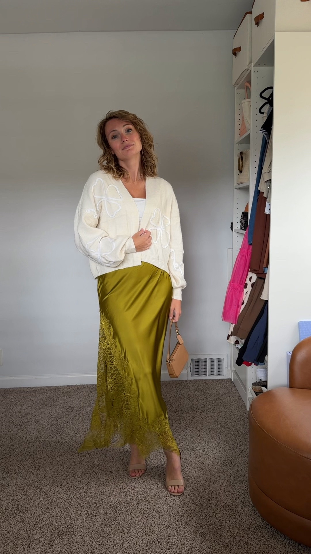 Heard chartreuse was in this fall, so tried it out - and I love it! This skirt is so good for a dinner party or holiday party.

#LTKootd #LTKgrwm #LTKmomlife
