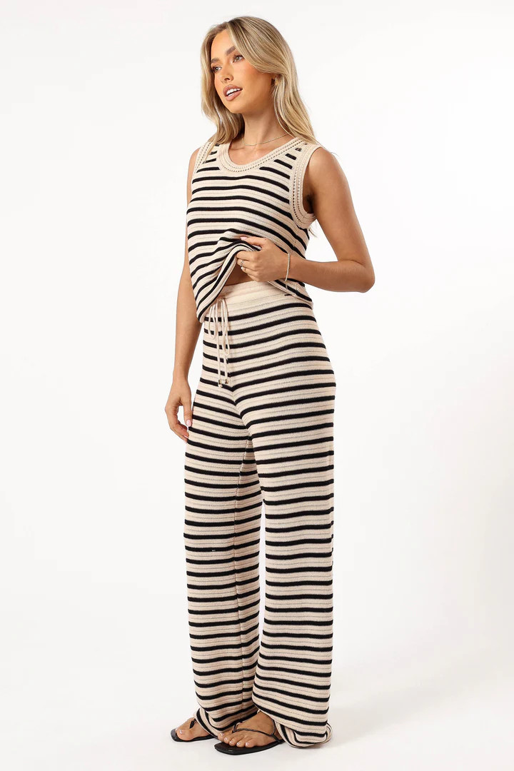 Cherie Knit Pant - Sand Black | Petal & Pup (US)