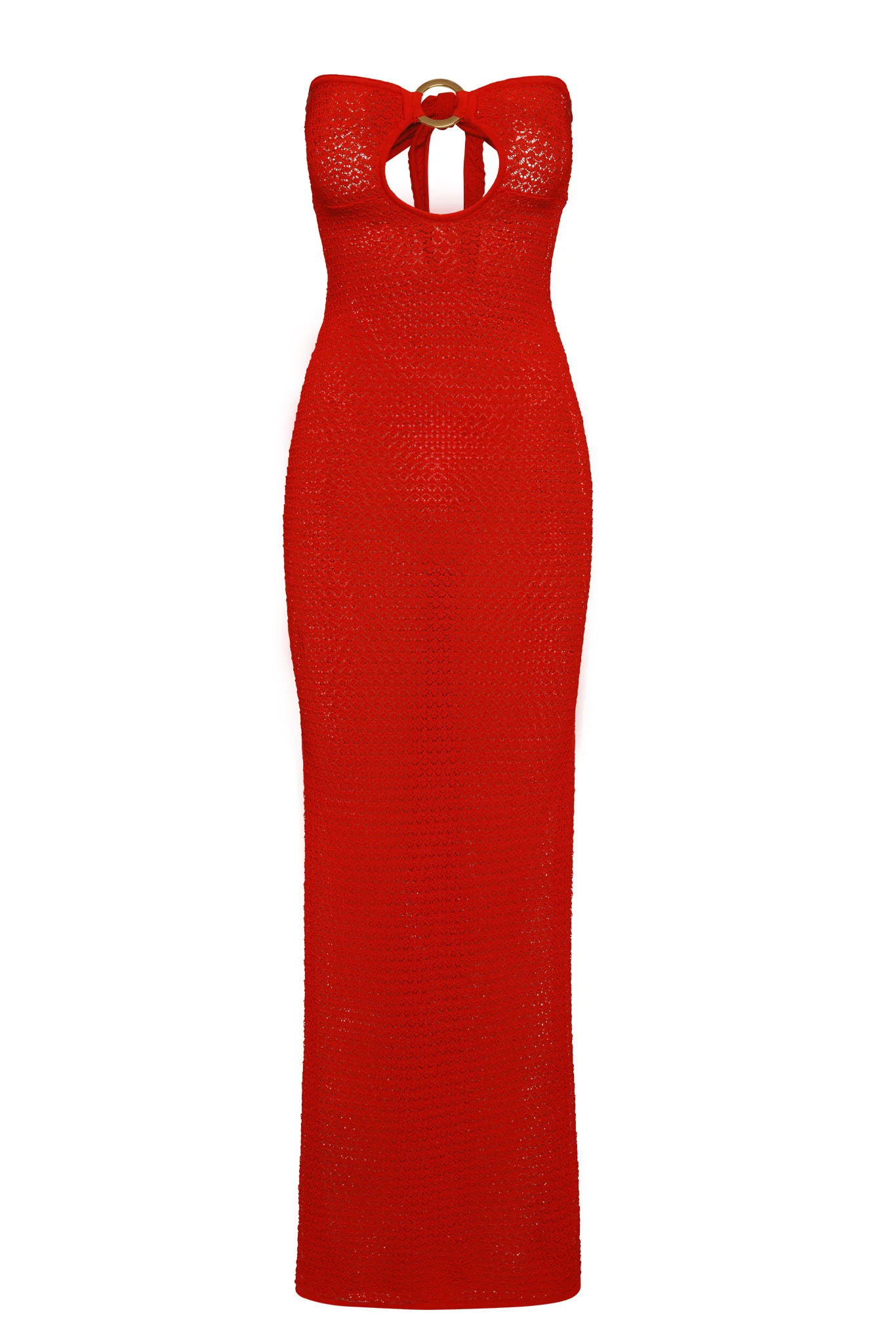 Montego Bandeau Dress - Chili Pepper Lace Crochet | Monday Swimwear