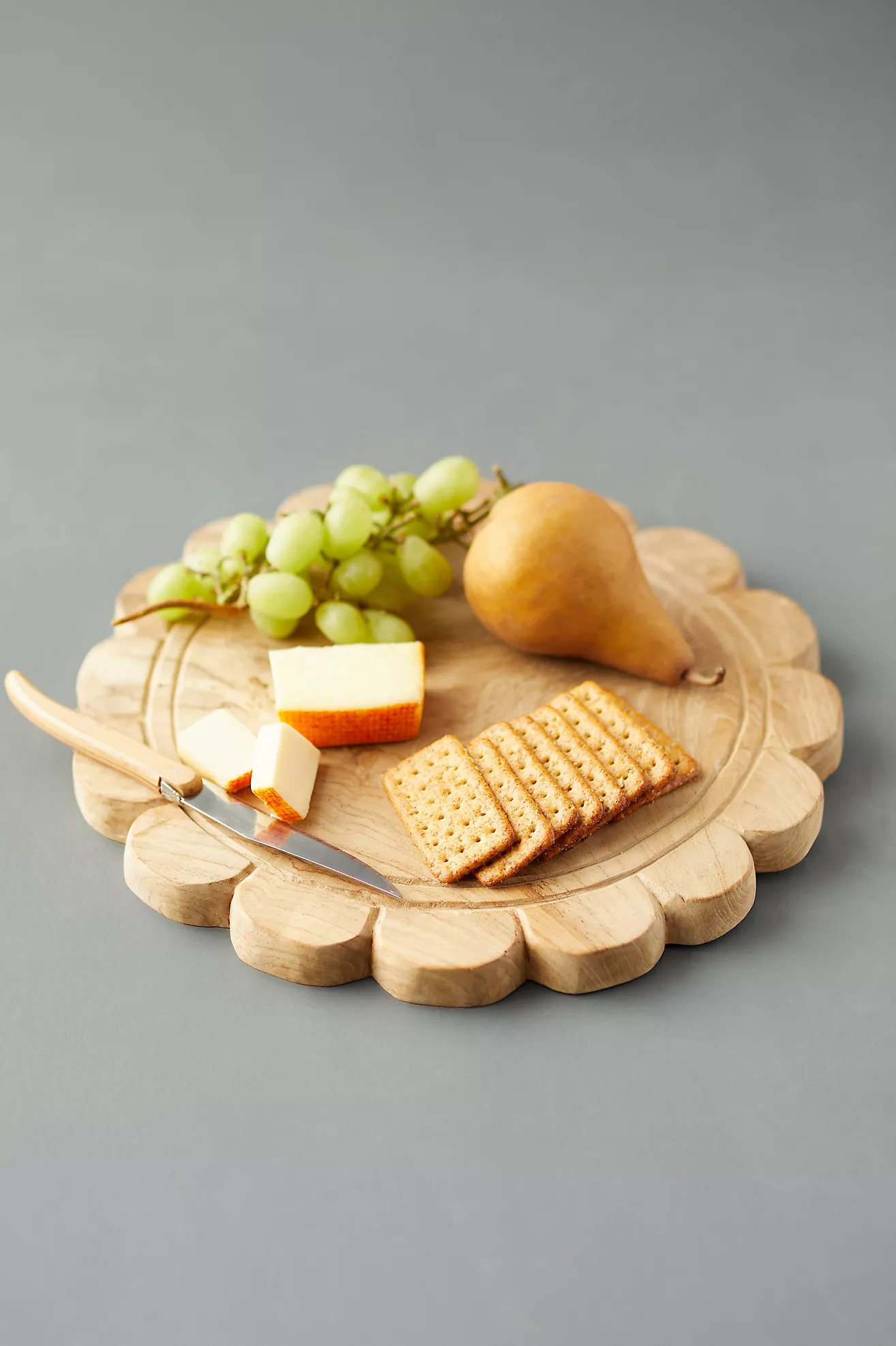 Scalloped Teak Serving Board | Anthropologie (US)