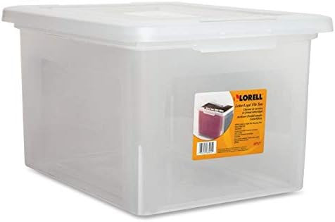 Lorell LLR68925 Letter/Legal Plastic File Box, 1 EA, clear | Amazon (US)