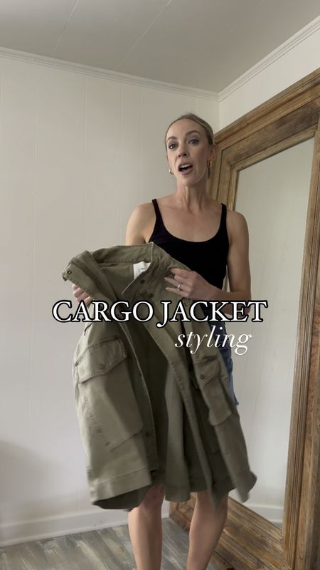 Cargo jacket styling, utility jacket outfits, summer to fall style, transitional outfits 

#LTKStyleTip #LTKVideo #LTKFindsUnder100