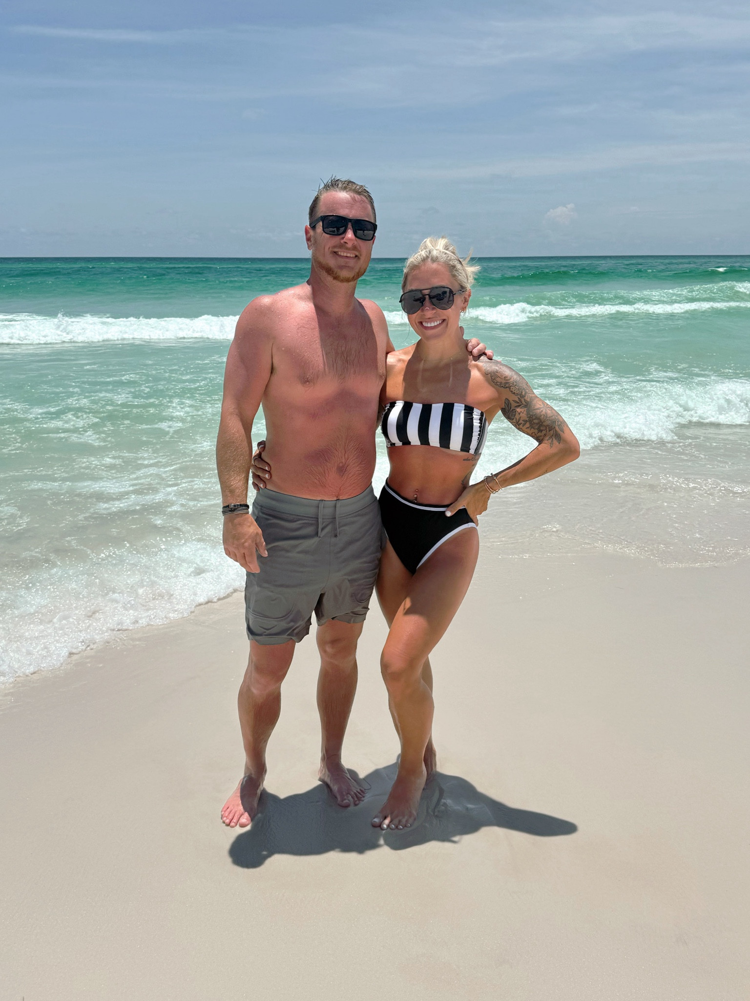 🖤 love beach days!!!! M top & S bottoms from Target☀️ I think the top is sold out but I also linked a similar Amazon one I have & love😍 also linked JDs shorts - he loves Freefly, size M! 

Swimsuit / ootd / swimwear / Holley Gabrielle 

#LTKTravel #LTKFindsUnder50 #LTKSwim