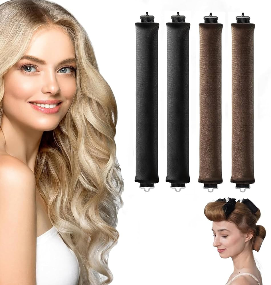Heatless Hair Curler,Overnight Heatless Curls Blowout Rods Headband for All Hair Types,Flexi Rods... | Amazon (US)