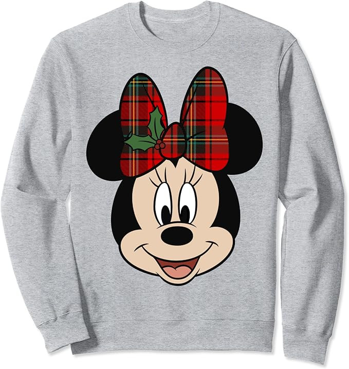 Disney Minnie Mouse Christmas Bow Sweatshirt | Amazon (US)