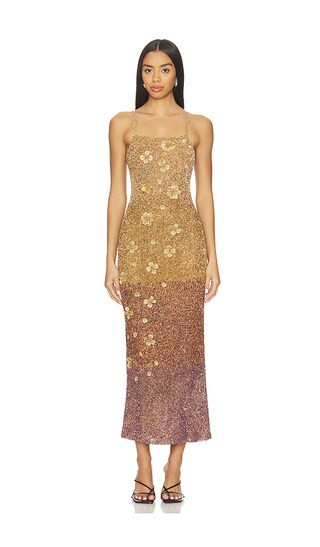 Alessia Sovereign Ombre Midi Dress in Oscar Gold | Revolve Clothing (Global)