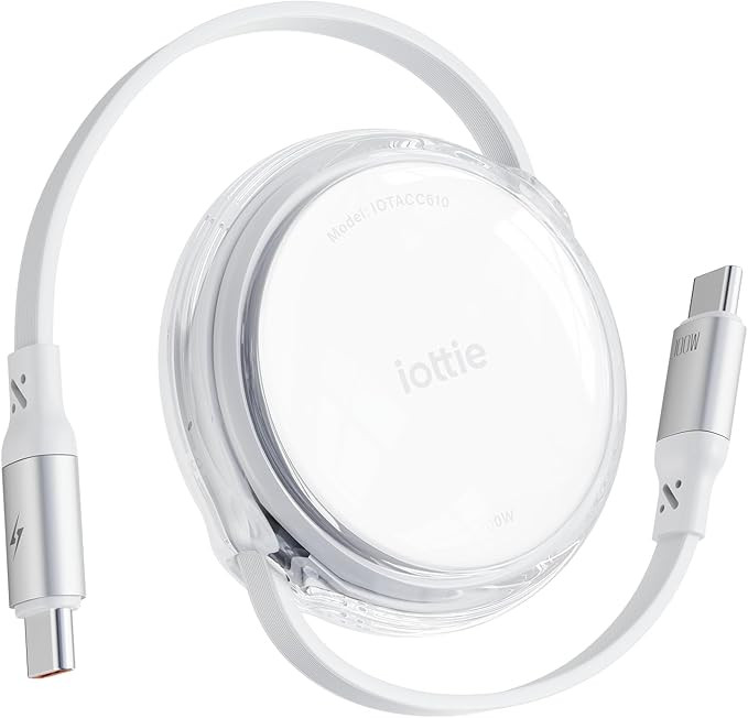 iOttie Basix 100W Retractable USB-C Cable, Fast Charging USB C-to-C Cable with 4 Adjustable Cable... | Amazon (US)
