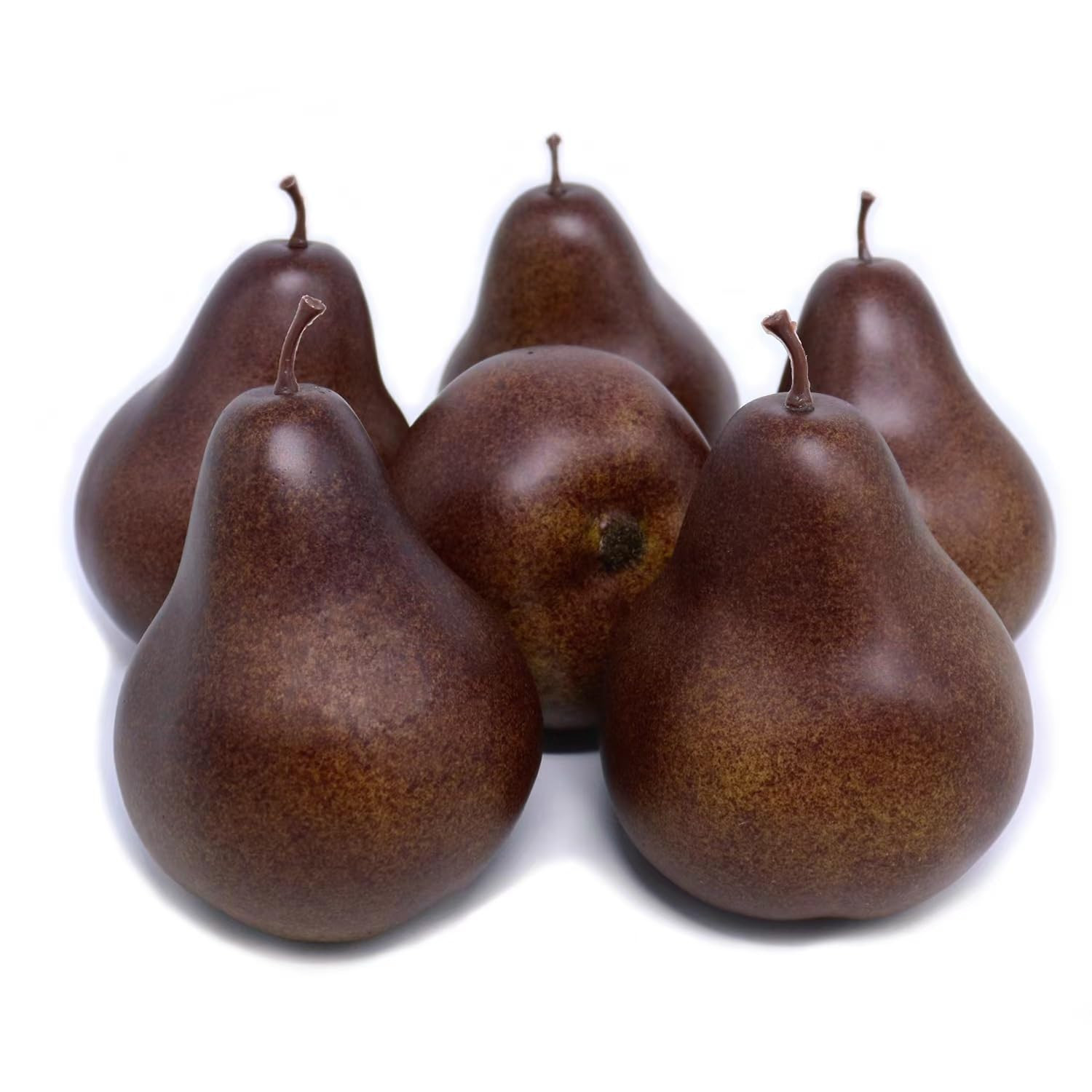 6pcs Fake Pears Artificial Fruits Vivid Brown Pears for Home Fruit Shop Supermarket Desk Office R... | Amazon (US)