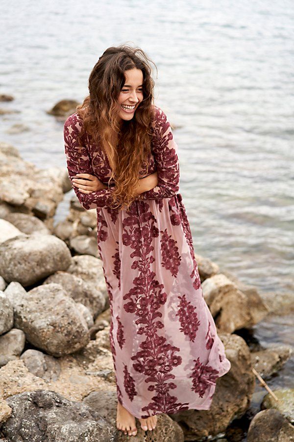 Temecula Maxi Dress by For Love & Lemons at Free People, Berry, S | Free People (Global - UK&FR Excluded)
