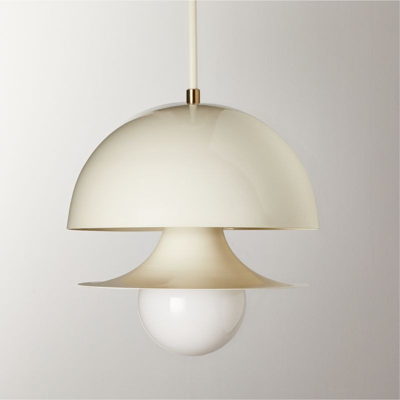 Bali White Pendant Light 14" + Reviews | CB2 | CB2