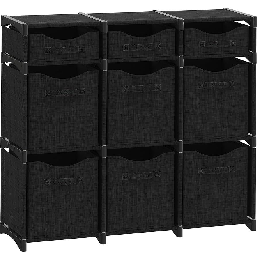 9 Cube Closet Organizers And Storage | Includes All Storage Cube Bins | Easy To Assemble Closet S... | Amazon (US)