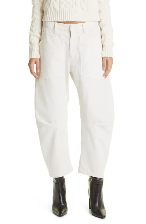 Nili Lotan Shon Corduroy Pants in Winter White at Nordstrom, Size 4 | Nordstrom