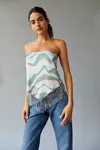 Rhinestone Tassel Silky Scarf | Urban Outfitters (US and RoW)
