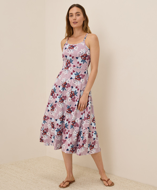 Women’s Fit & Flare Midi Dress made with Organic Cotton | Pact | Pact Apparel