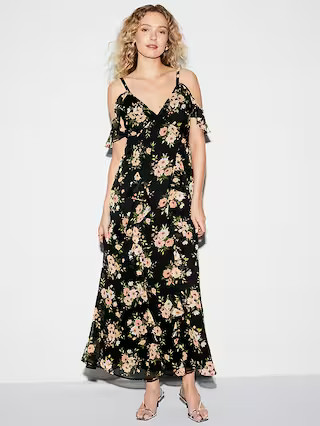 The Occasion by Old Navy Off-Shoulder Ruffle Chiffon Maxi Dress | Old Navy (US)