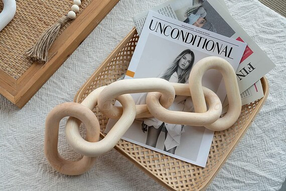 Wood Link Chain Decor Table Decoraesthetic Decor-wood 5 Link | Etsy | Etsy (US)