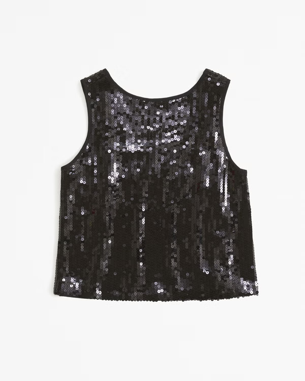 Women's Sequin Shell Top | Women's Clearance | Abercrombie.com | Abercrombie & Fitch (US)