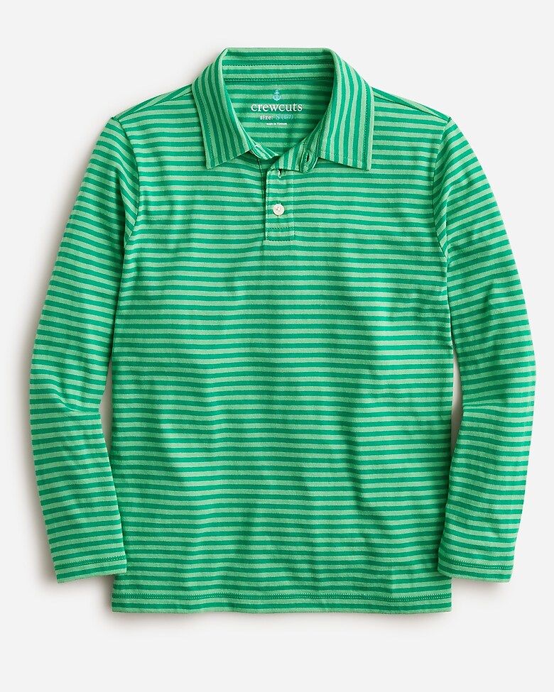 Kids' long-sleeve polo shirt in stripe | J.Crew US