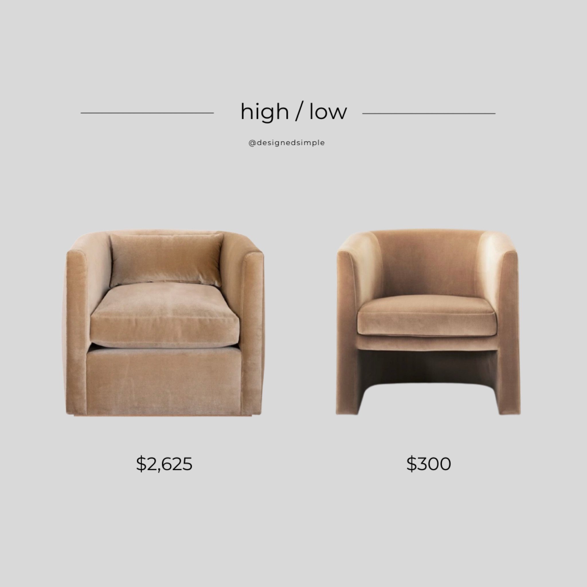 high low, get the look, splurge or save, studio mcgee Target chair, McGee and co barrel chair, brown velvet chair, Reese chair dupe 

#LTKhome #LTKFind #LTKstyletip