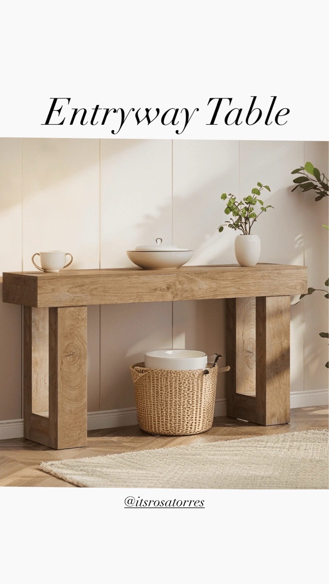 Entryway Table for Entrance, Hallway, Living Room such a timeless furniture piece. Blends beautifully with the rest of the furniture.

#entryfurniture #homedecor #entrytqble #livingroomtable #hallwayfurniture #livingroomfurniture

#LTKHome
