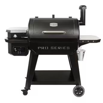 Pit Boss Pro Series 850-Sq in Hammertone Pellet Grill with smart compatibility | Lowe's