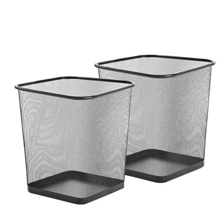 Square Desk Trash Can Lightweight Metal Mesh Waste Bin Trash Can Bins And Bins For Bedroom Kitchen B | Walmart (US)