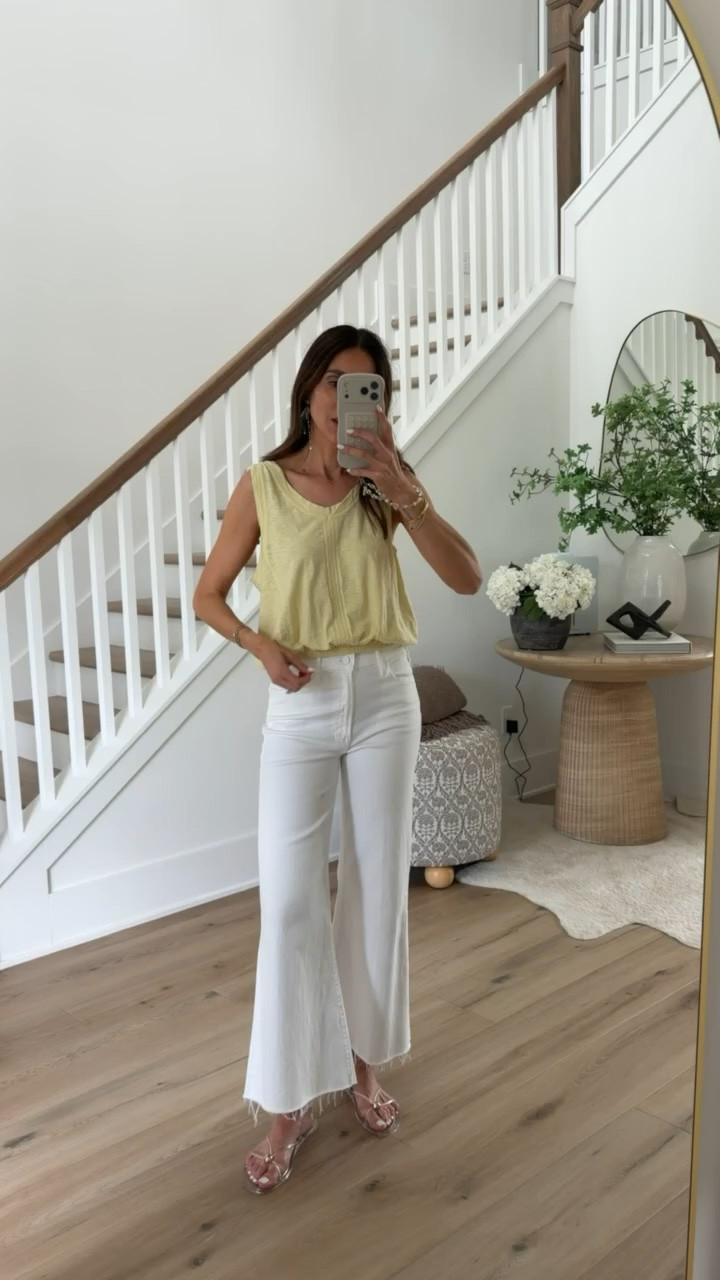 Anthropologie 20% Off a Regular-Price Purchase $100+ code ANNAB20. I'm wearing size XS in top.

#LTKootd #LTKSaleAlert #LTKOver40