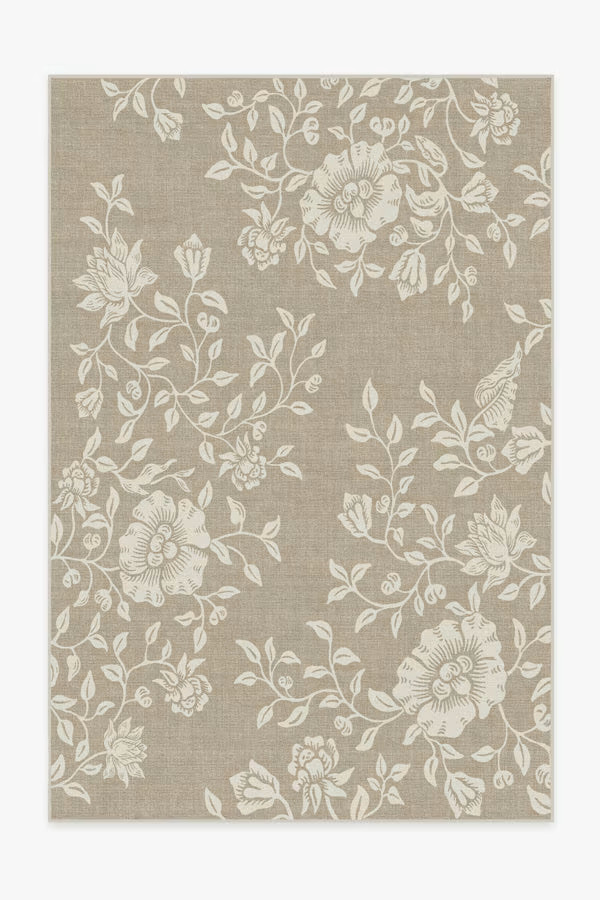 Morris & Co. Mallow Flower Natural Stone Rug | Ruggable