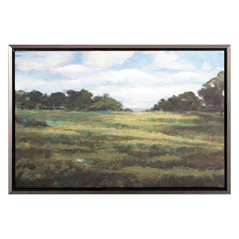 Framed Meadow Canvas Wall Art, 36x24 | At Home