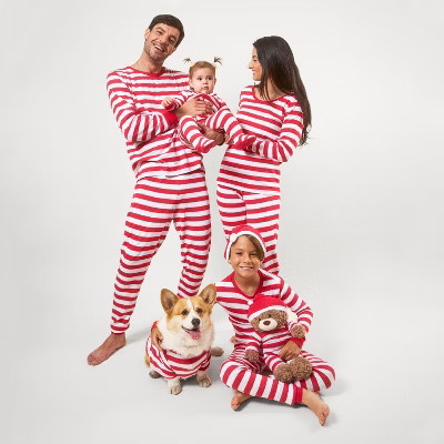 Leveret Matching Family Pajamas Red and White Striped | Target