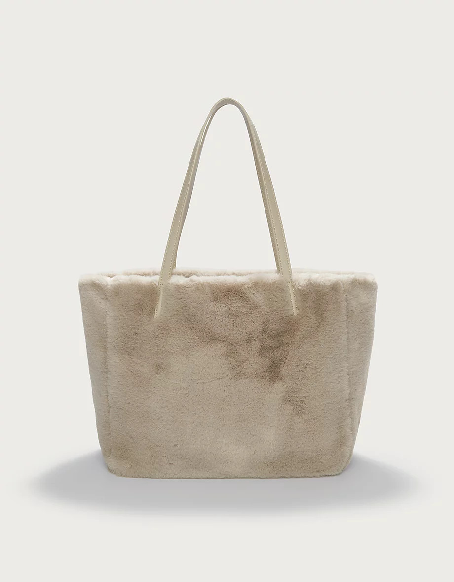 Recycled Faux Fur Shopper Bag | The White Company UK & ROW