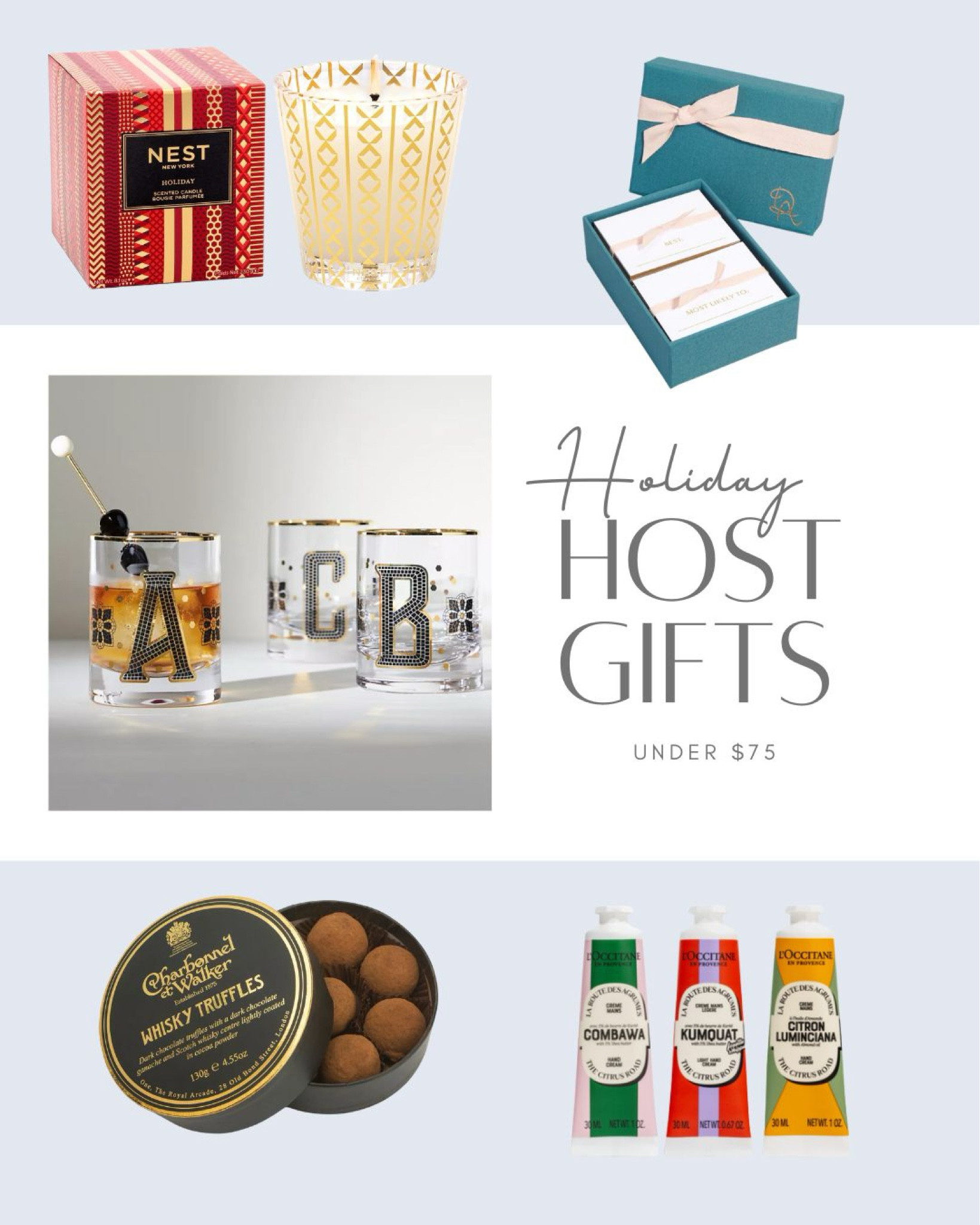 Holiday gifts for the hostess. Gifts under $75. #LTKfindsunder50 #ltkhome #ltkseasonal #LTKbeauty 

#LTKFindsUnder100 #LTKHoliday #LTKGiftGuide