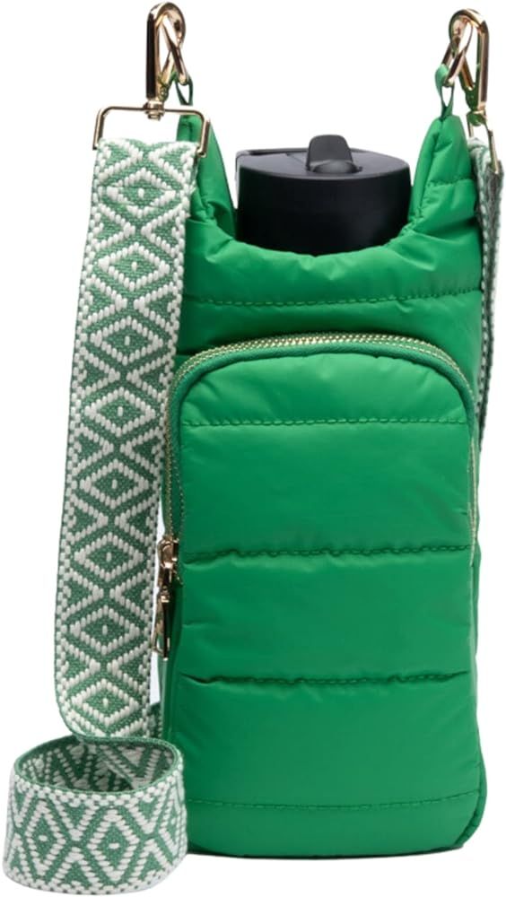 WANDERFULL Crossbody HydroBag - Quilted Bottle Bag - Water Bottle Carrier with Strap - Stylish Puffe | Amazon (US)