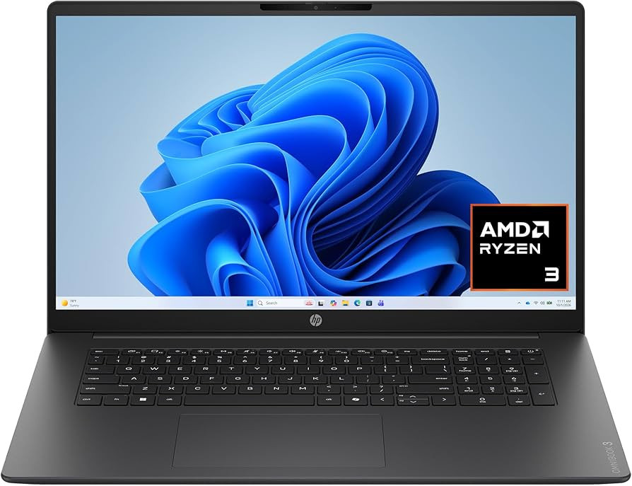 HP OmniBook 3 17.3 inch Laptop PC, FHD Display, AMD Ryzen 3 30, 8 GB RAM, 512 GB SSD, AMD Radeon ... | Amazon (US)