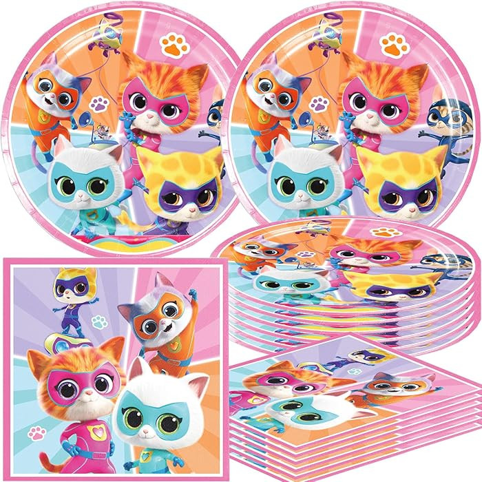 Party Supplies 40Pack include 20 plates, 20 napkins for the Birthday party Decoration | Amazon (US)