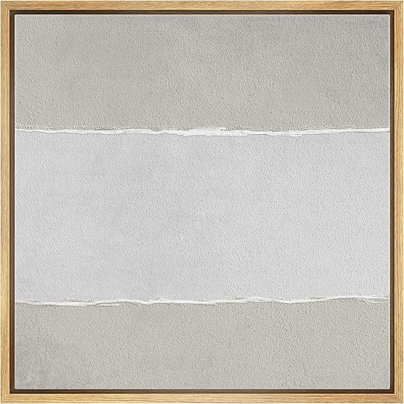 Amazon.com: SIGNWIN Framed Canvas Print Wall Art Geometric Gray Stripe Color Field Abstract Shape... | Amazon (US)