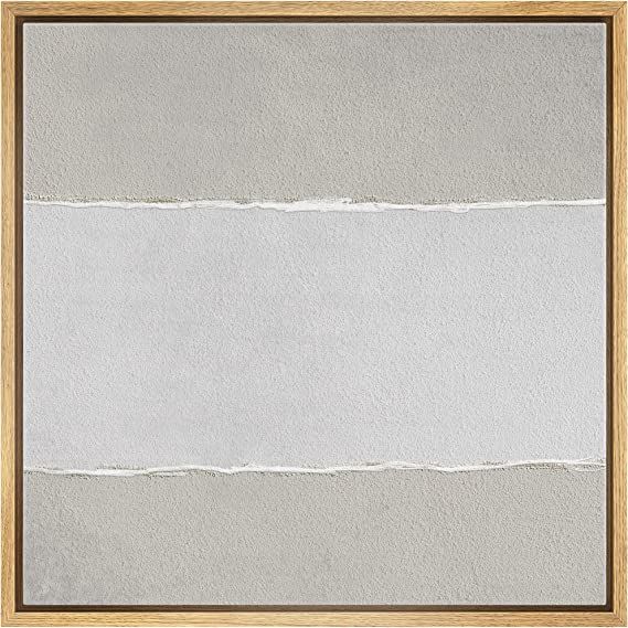 Amazon.com: SIGNWIN Framed Canvas Print Wall Art Geometric Gray Stripe Color Field Abstract Shape... | Amazon (US)