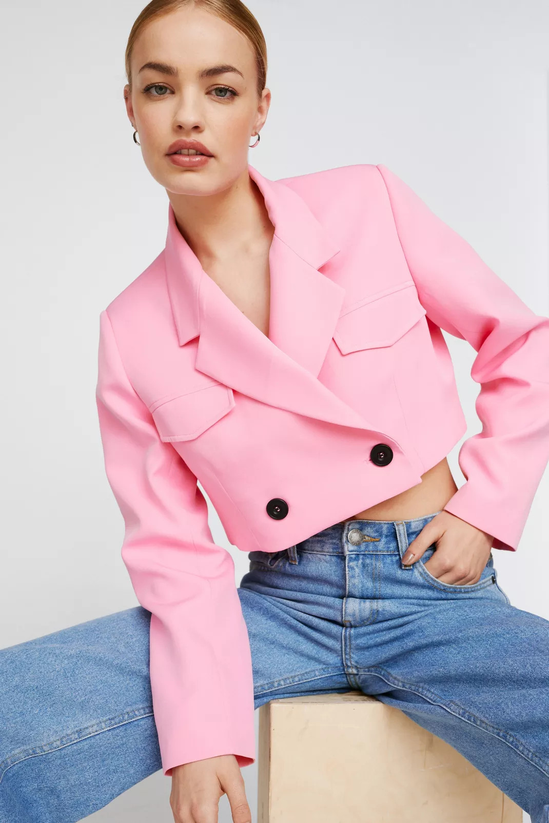 Tailored Two Piece Set Cropped Blazer | Nasty Gal (US)