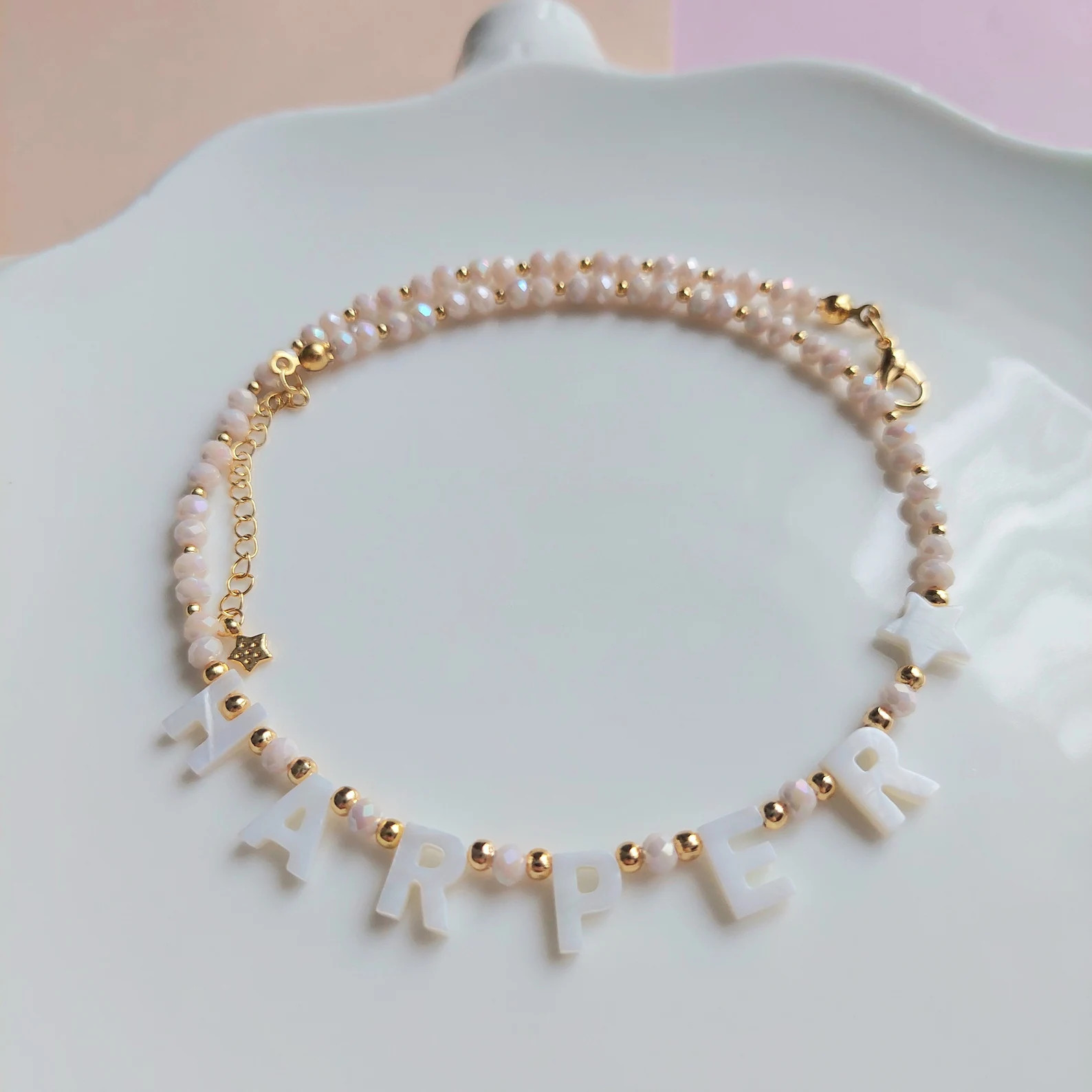 Toddler Name Necklace with Mother of Pearl Letter Necklace, Custom Kids Necklace, Gift for Little... | Etsy (US)