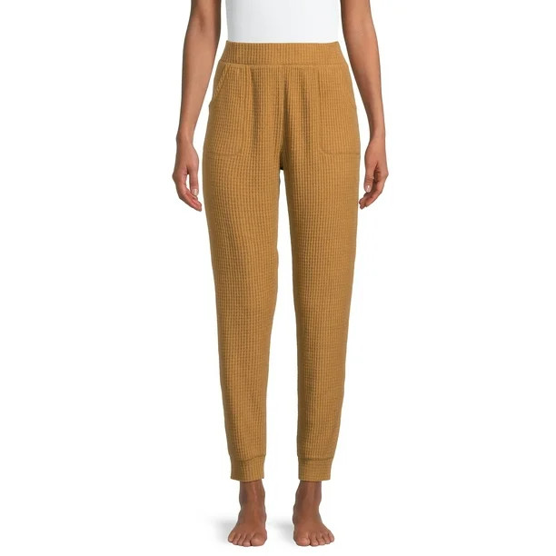 Secret Treasures Women's and Women's Plus Waffle Sleep Joggers - Walmart.com | Walmart (US)