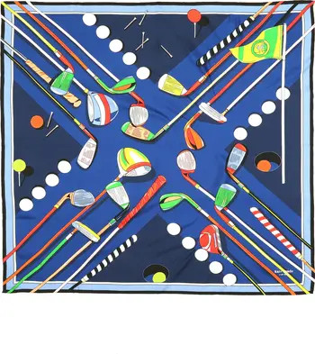 kate spade new york 18th hole square silk scarf | Nordstrom | Nordstrom