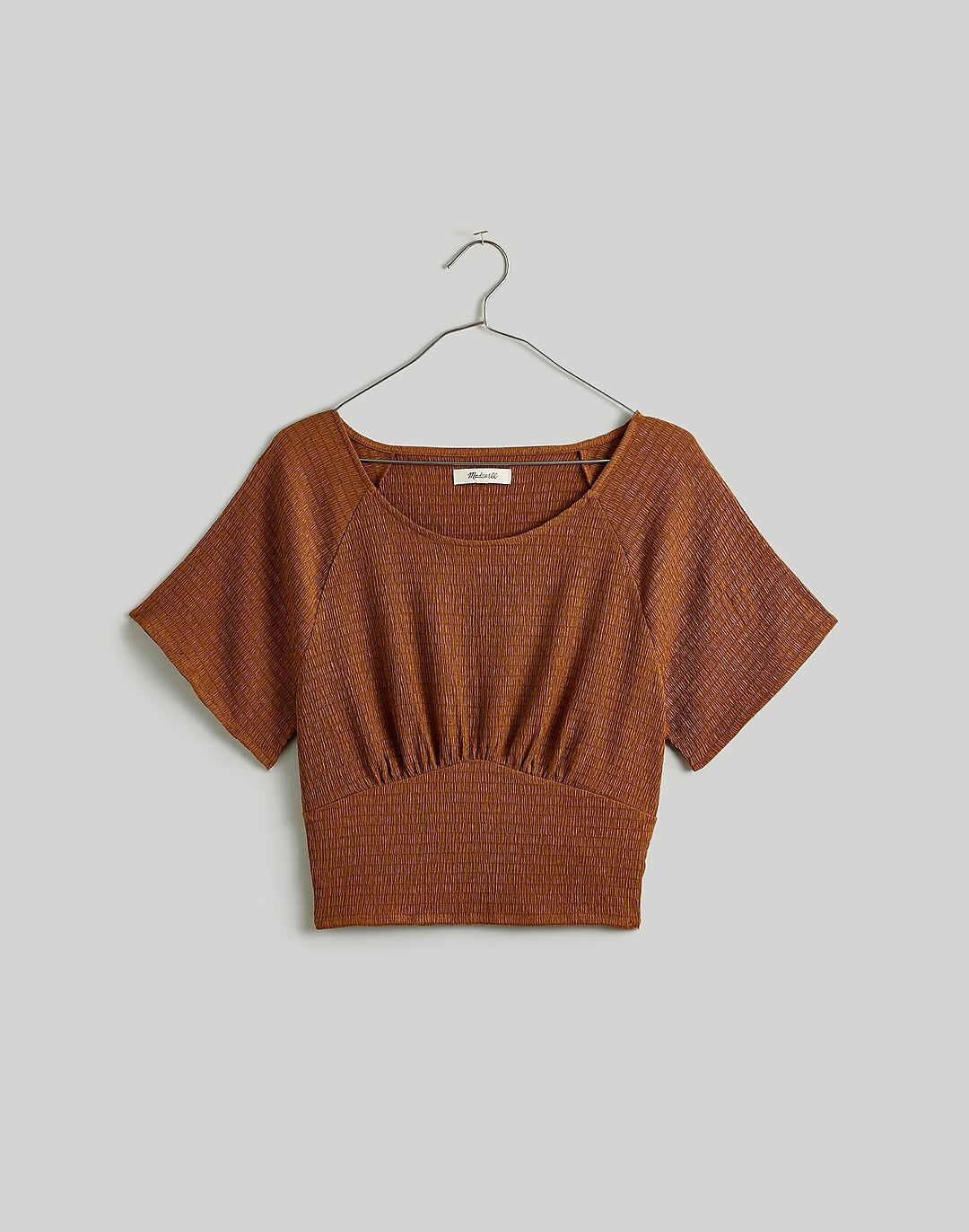Shirred Crewneck Crop Top | Madewell