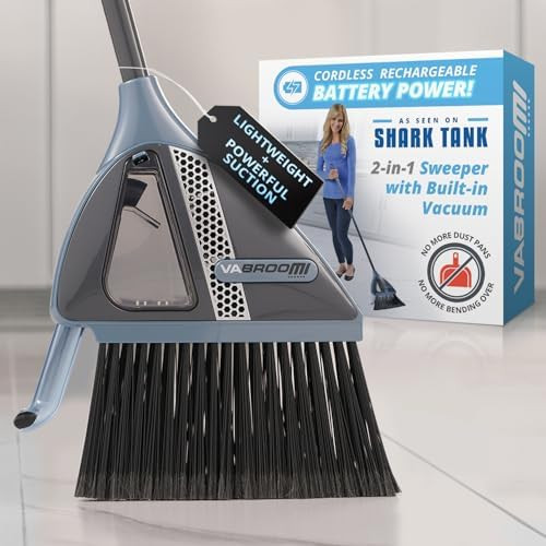 VaBroom Shark Tank 2-in-1 Cordless Electric Broom with Built-in Vacuum - Hard Floor Sweeper for H... | Amazon (US)