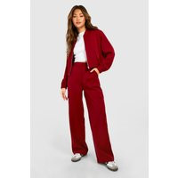 Womens Wide Leg Cargo Pants - Red - 10 | boohoo (US & Canada)