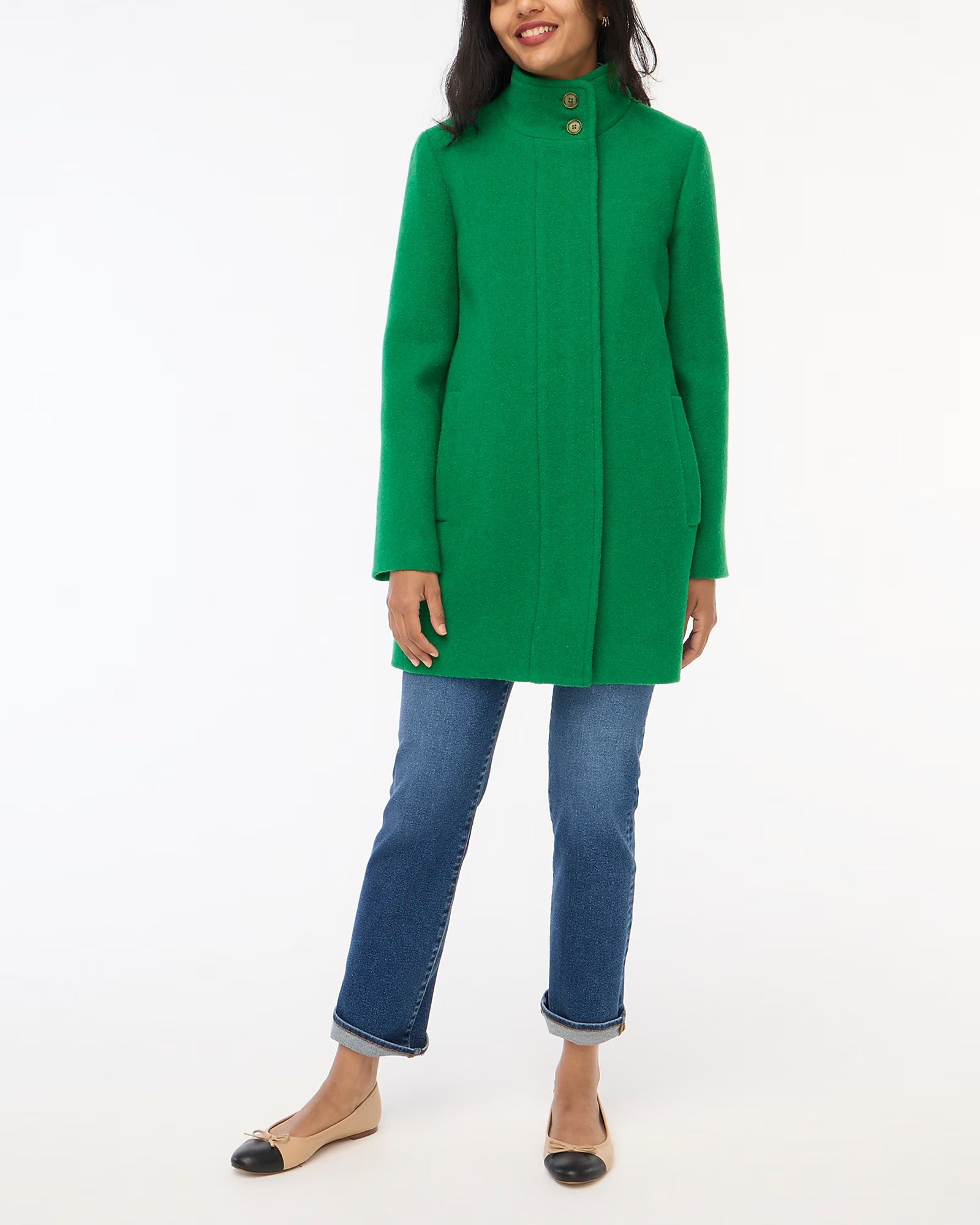 Button-neck city coat | J.Crew Factory