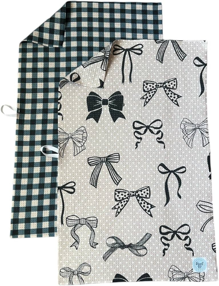 || 2 Pack|| Double Sided Dish Towels || Waffle Weave Microfiber || Tea Towels || Highly Absorbent... | Amazon (US)