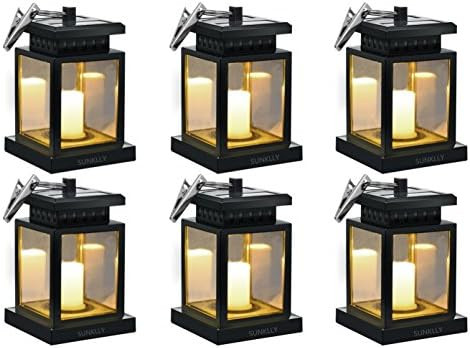 Hanging Solar Lights Outdoor Solar Umbrella Lantern Garden Patio Umbrella Lights Candle Lantern f... | Amazon (US)