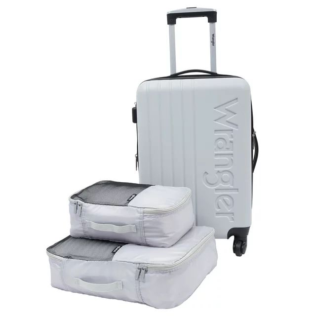 Wrangler San Antonio 3 pc. Expandable Rolling Luggage Set w/ 20" Rolling Carry-on and 2 Packing C... | Walmart (US)